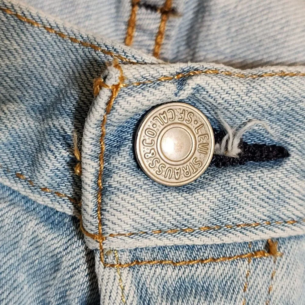 Levi's 501 XX Mens Straight Button-Fly Jeans 34/30 Blue Cotton-Blend 00501-3184 - Picture 5 of 16